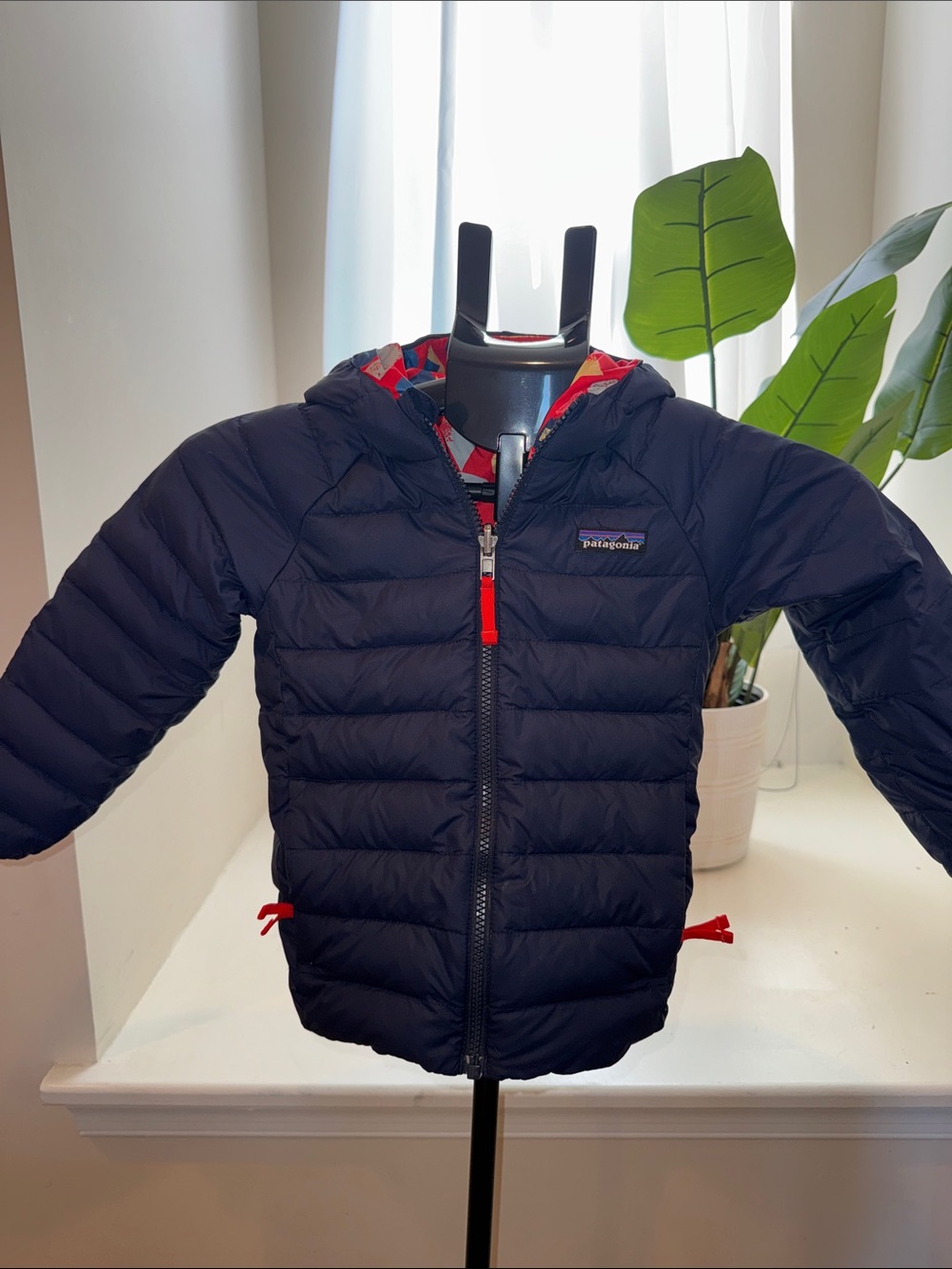 Patagonia Navy Jacket with Red Accents